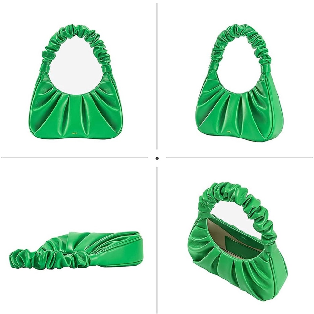 JW Pei Gabbi Ruched Hobo Green Handbag